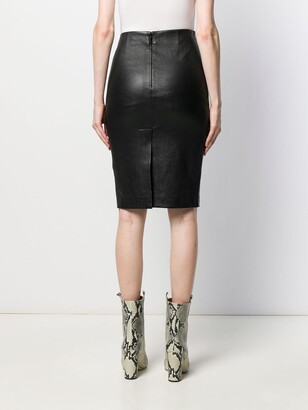 Theory Faux Leather Pencil Skirt