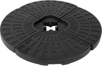 Latitude Run Umbrella Base - Stable 4, Fill With Water Or Sand, Black Pe Plastic 4 Construction, Water/Sand, , Black, Made