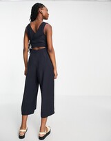 Thumbnail for your product : Gilli jumpsuit with open back in navy