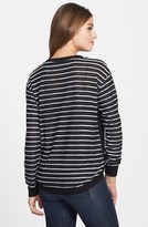 Thumbnail for your product : Gibson Burnout Stripe Crewneck Top