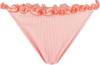 Emporio Armani Check-Print Bikini Bottoms