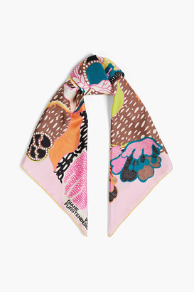 Diane von Furstenberg Cassio printed silk-twill scarf