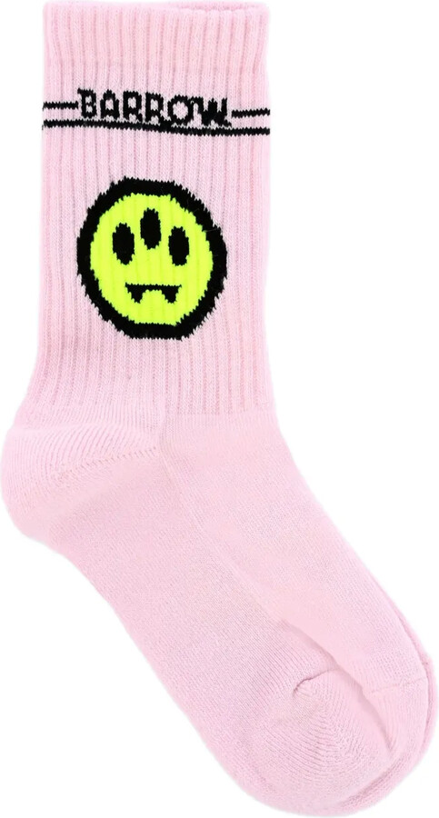 Barrow kids Smiley-Face Ribbed Socks (Pack Of Three)