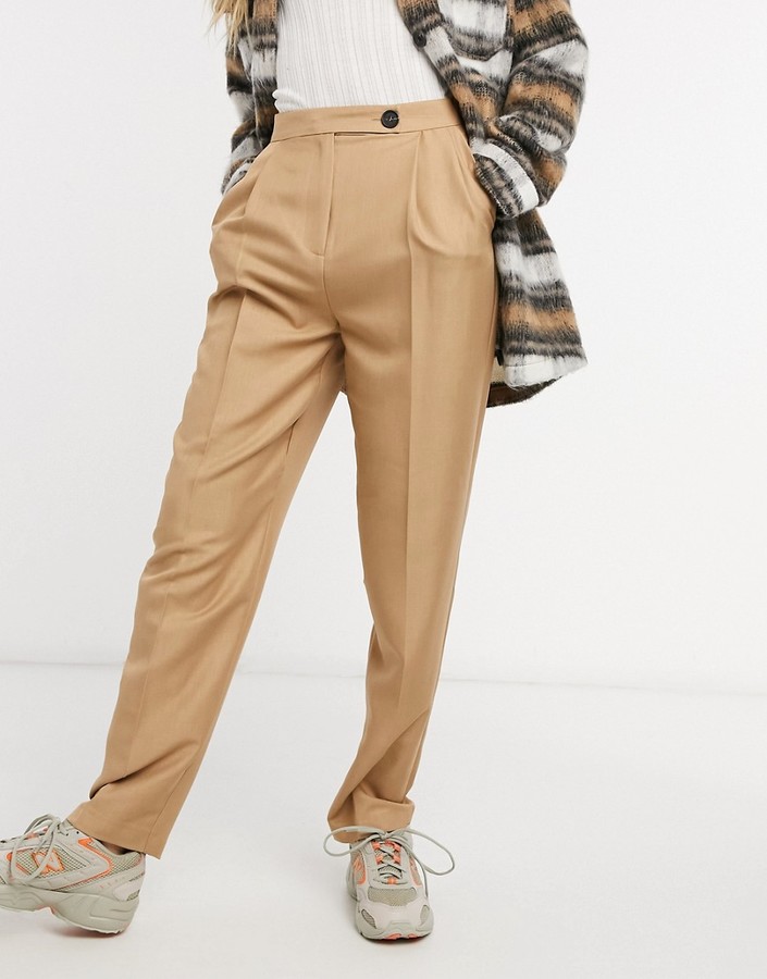 camel trouser suit