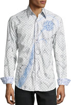 Thumbnail for your product : Robert Graham Long-Sleeve Print Poplin Shirt, White