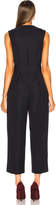 Thumbnail for your product : Victoria Beckham Sleeveless Cropped Jumpsuit in Dark Navy | FWRD