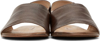 Marsèll Brown Leather Slingback Sandals