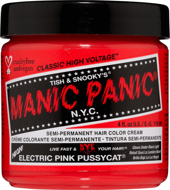 Manic Panic Electric Pink Pussycat Semi Permanent Cream Hair Color 4 oz