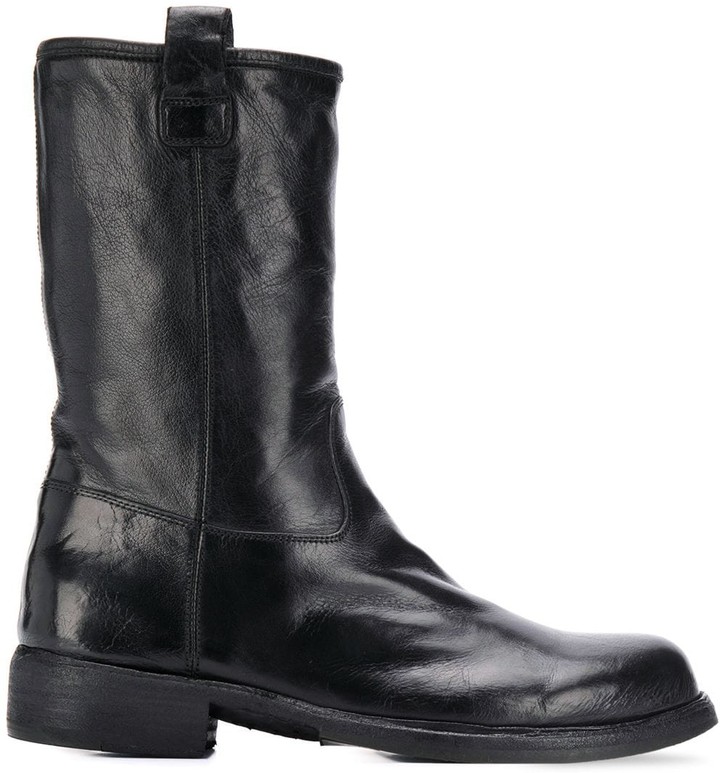 Officine Creative Wrinkled-Effect Ankle Boots - ShopStyle