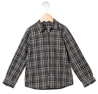 Bonpoint Boys' Plaid Button-Up Shirt