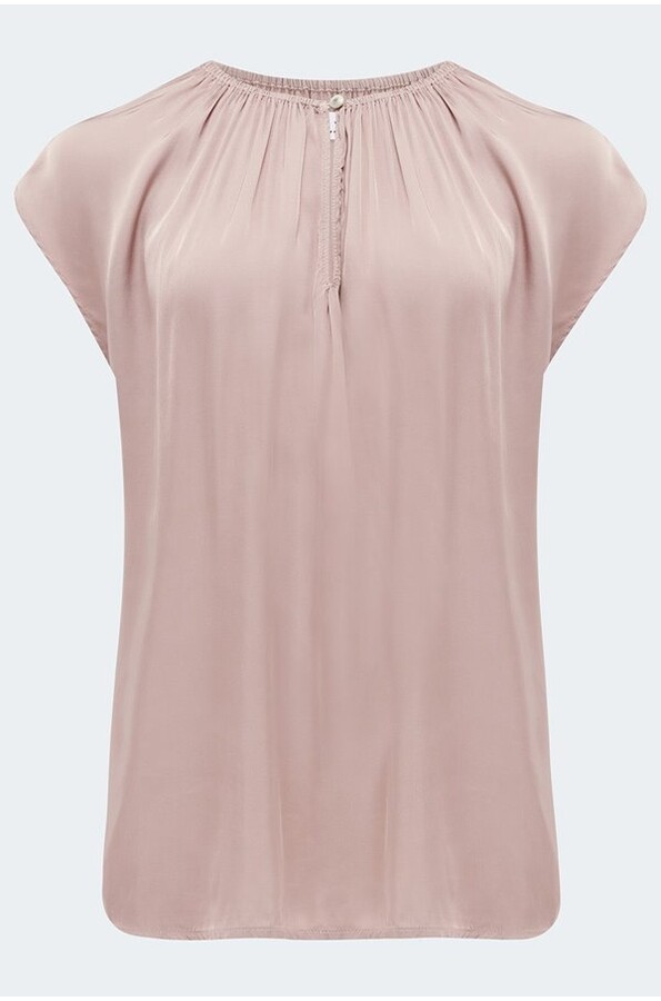 Ruched Sleeveless Blouse