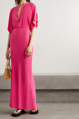 Norma Kamali Obie Stretch-jersey Maxi Dress - Fuchsia
