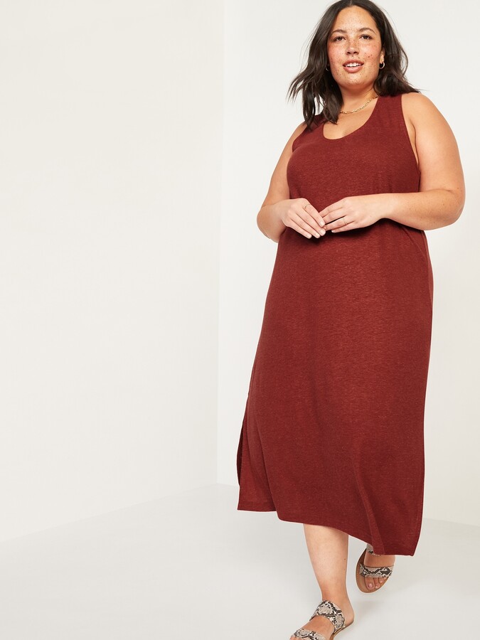 plus size midi shift dress