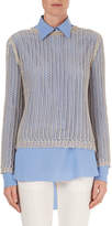 Thumbnail for your product : Victoria Beckham Open-Weave Crewneck Sweater