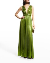 Thumbnail for your product : Bronx and Banco Romi Metallic Empire Gown