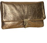Thumbnail for your product : Lanvin gold leather convertible clutch