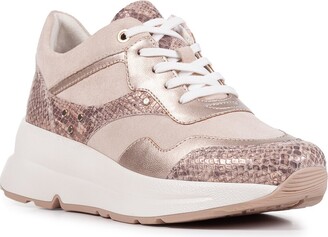 Geox Wbacksie24 Leather-Trim Sneaker - ShopStyle