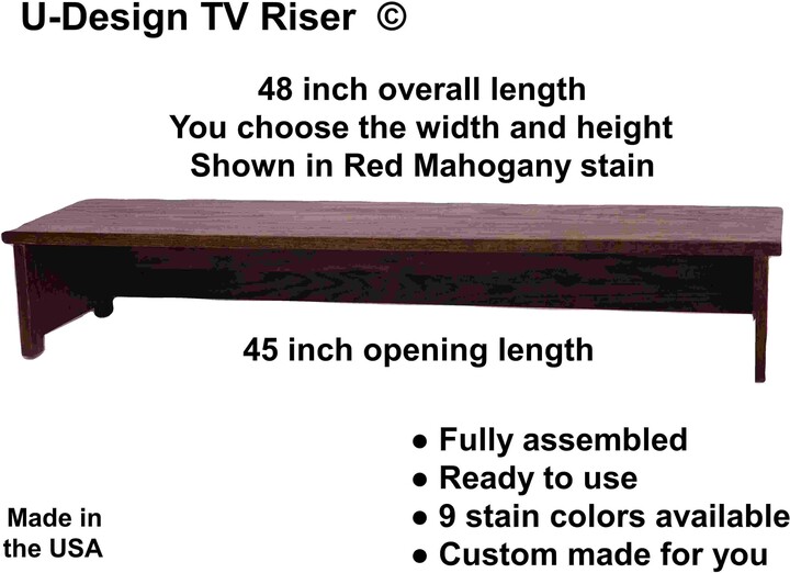 Etsy Tv Riser, 48" Length, You Choose The Width & Height, Monitor Stand
