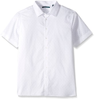 Perry Ellis Men's Big and Tall Short Sleeve Dot Printed Shirt