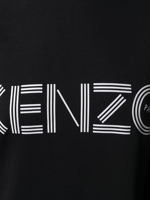 Kenzo Mesh-Insert Hooded Sweatshirt Dress
