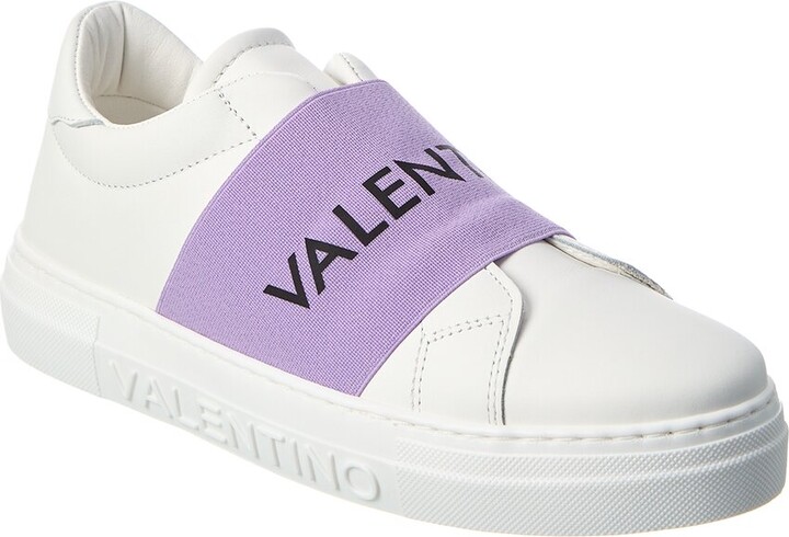 VALENTINO BY MARIO VALENTINO Regina Monogram Sawtooth Leather Slip-On  Sneakers