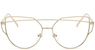YESURPRISE Women Fashion Clear Lens Metal Frame Eyeglasses Glasses Eyewear