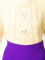 Thumbnail for your product : Alessandra Rich Cable-Knit Alpaca Wool Jumper