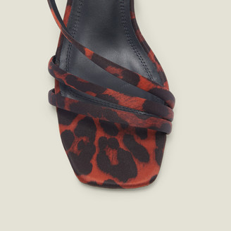 Sandro Leopard print fabric sandal
