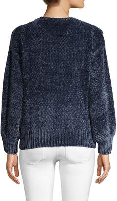 Chelsea & Theodore Chenille Cable Knit Sweater