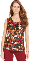 Thumbnail for your product : Nine West Printed Ruffle-Collar Blouse