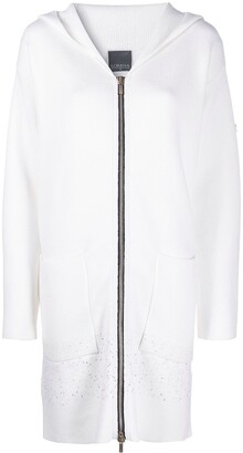 zipped hooded cardigan