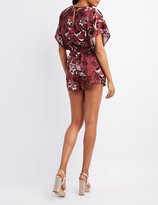 Thumbnail for your product : Charlotte Russe Floral Kimono Romper