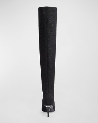 ダウンジャケット・コート Demi Shimmer GG Over-The-Knee Boots Gucci Demi Shimmer GG Over-The-Knee Boots - ShopStyle