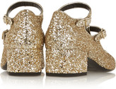 Thumbnail for your product : Saint Laurent Glitter-finished leather pumps