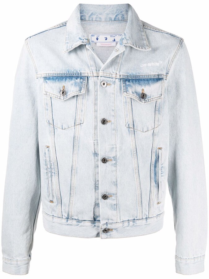 mens bleached denim jacket