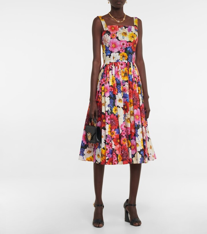 Dolce Gabbana Floral Print Cotton Dress | ShopStyle