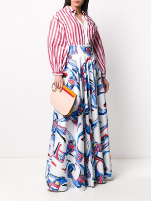 Stella Jean Abstract Print Full Skirt