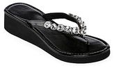 Thumbnail for your product : JCPenney Embellished Wedge Flip Flops