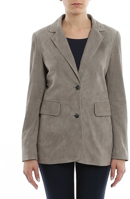 grey suede jacket womens