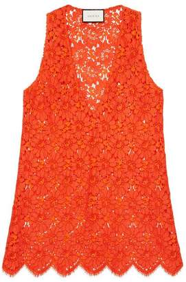 Gucci Flower lace sleeveless top