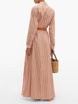 Thumbnail for your product : Thierry Colson Tiziana Striped Fil-coupe Dress - Pink
