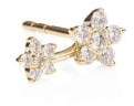 Thumbnail for your product : Ef Collection Single Diamond & 14K Yellow Gold Double Flower Right Stud Earring