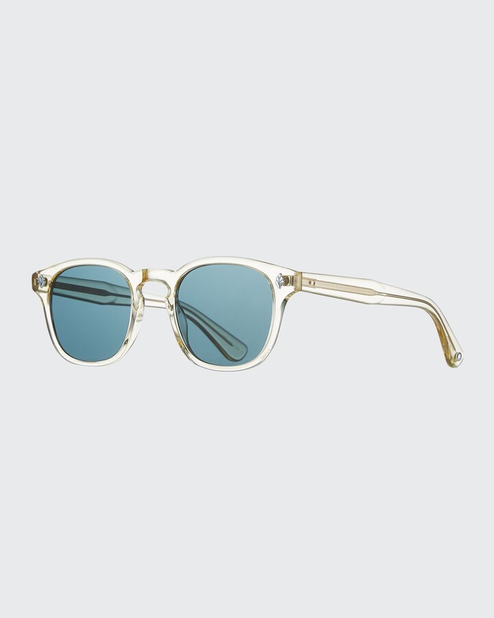clear blue sunglasses