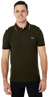 Fred Perry Striped Collar Polo Shirt - ShopStyle