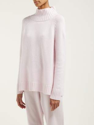 Allude High Neck Cashmere Sweater - Womens - Light Pink