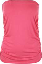 Thumbnail for your product : WearAll Womens Plus Size Plain Bandeau Strapless Boob Tube Top - 10-12