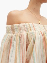 Thumbnail for your product : Ace&Jig Marisol Off-the-shoulder Striped Cotton Top - Ivory Multi