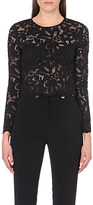 Thumbnail for your product : Sandro Long-sleeved woven lace top