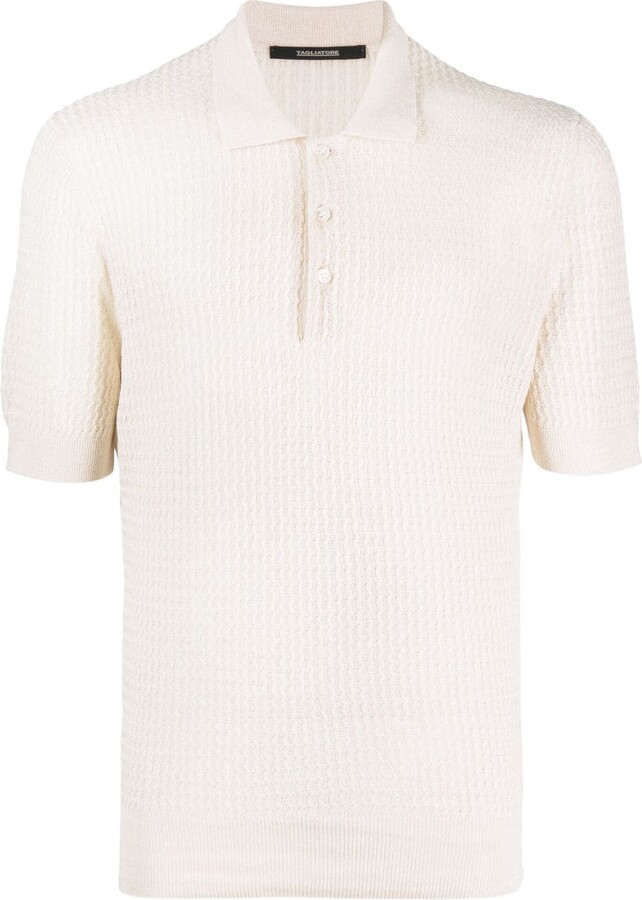 Tagliatore CrochetKnit Polo Shirt ShopStyle