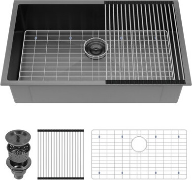 Delironexu 30'' L Undermount Single Bowl Stainless Steel Kitchen Sink